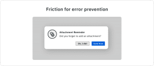 Friction for preventing error